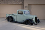 03 1936 Ford pickup street rod parked Arizona desert home classic build