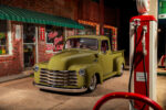 03 1952 Chevrolet 3100 front profile with a custom grille modern headlights and smooth body lines