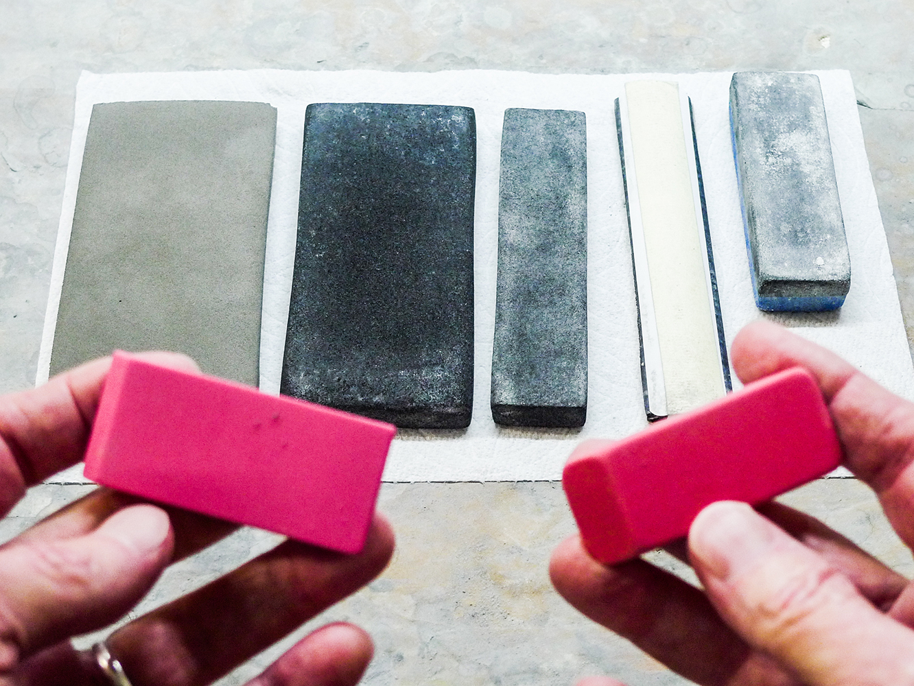 03 Using flexible sanding blocks to refine uneven paint surfaces
