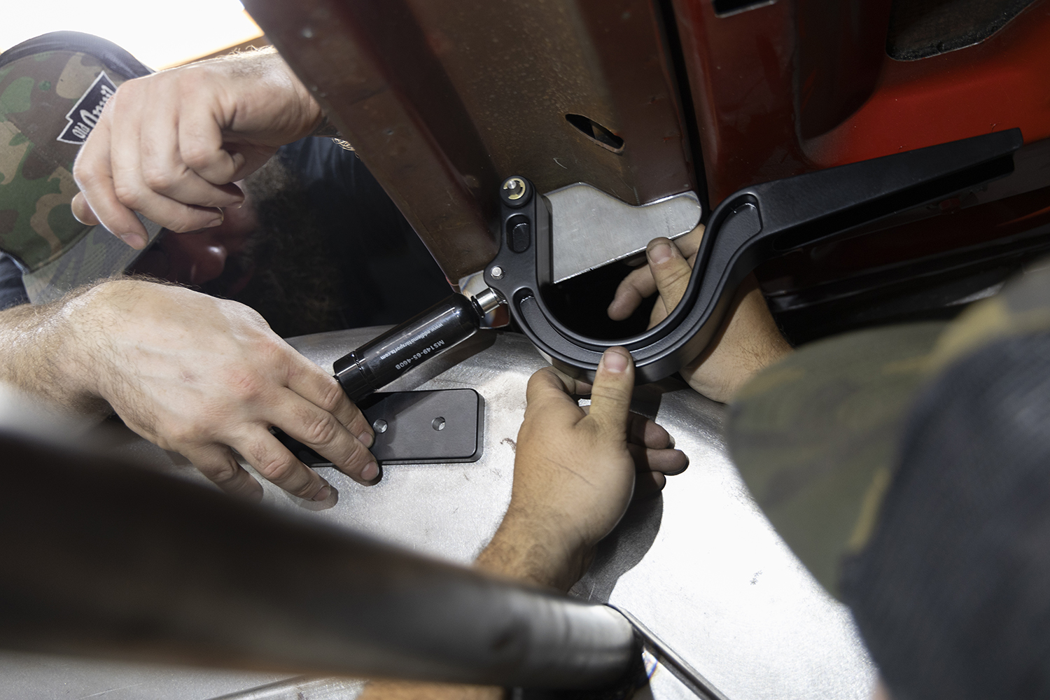 05 Hood hinge test fitment on a 1962 Chevy Impala