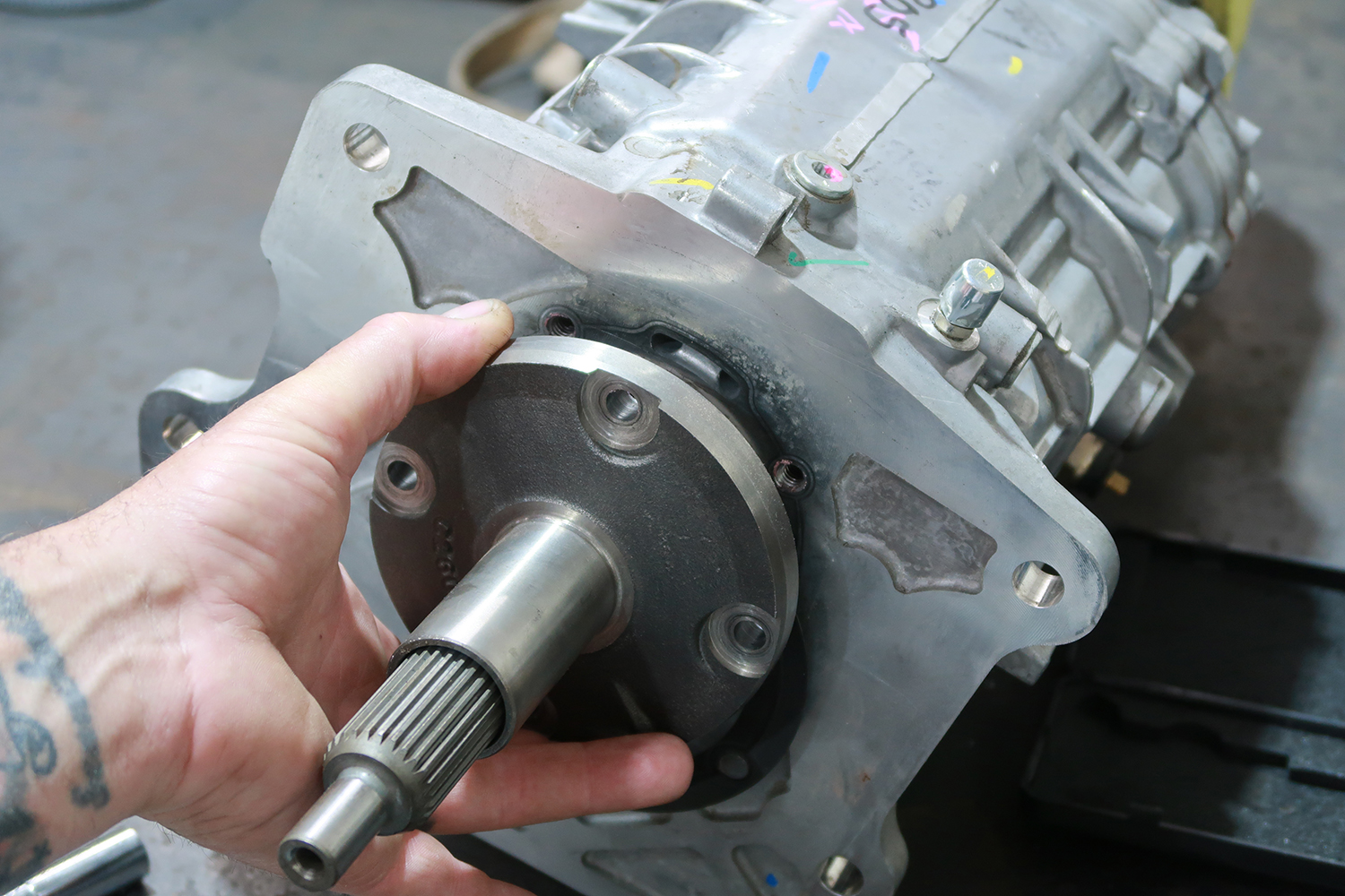 06 Input shaft prepped for proper clutch disc engagement