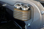10 1935 Chevy Coupe engine bay close up custom firewall clean wiring show car build