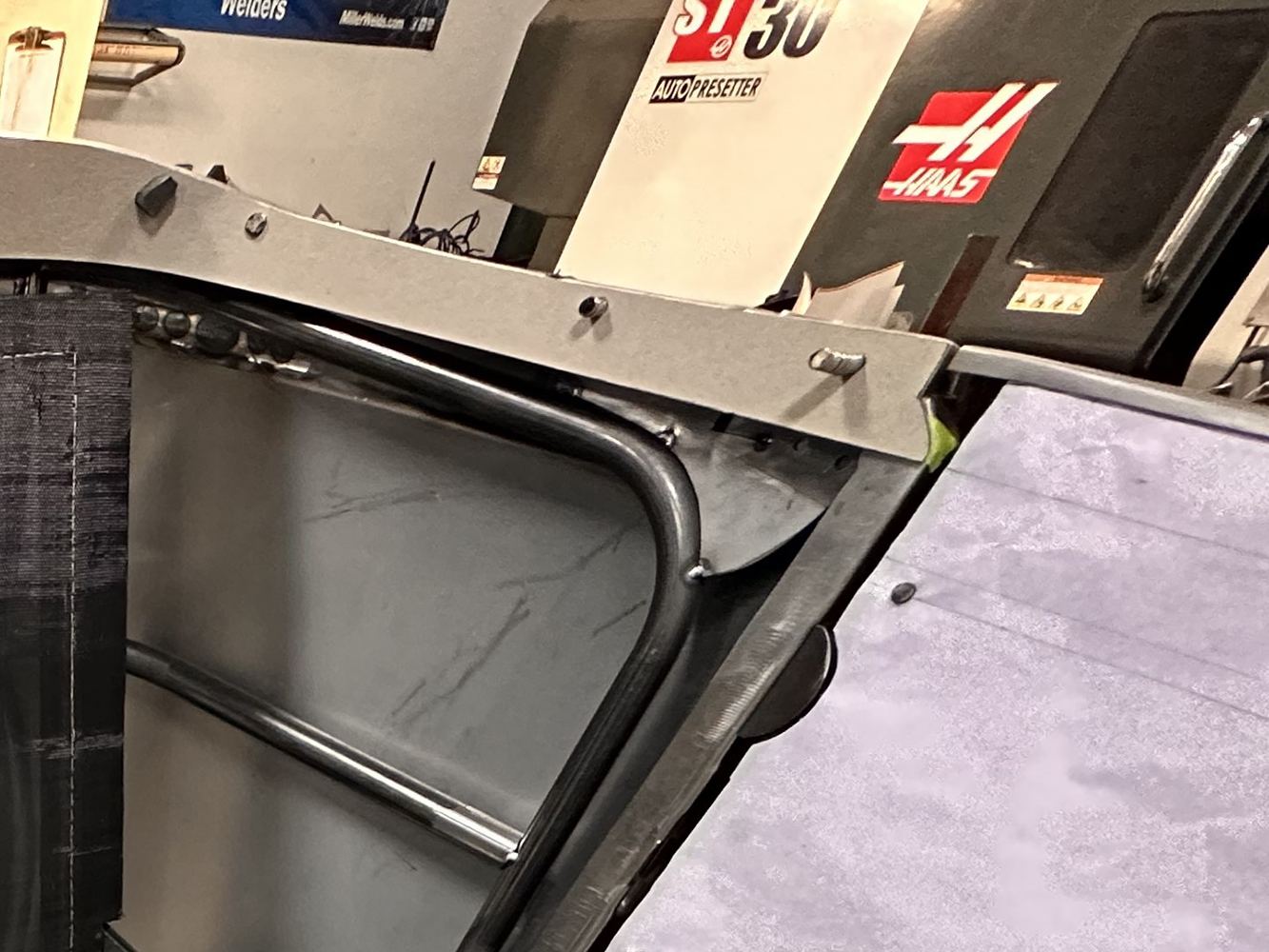 10 Close up of rear upper bracing with custom fabricated tubing