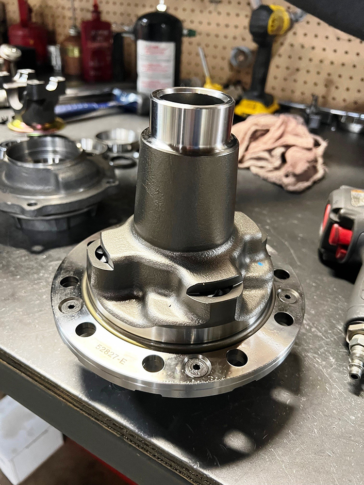 14 Precision machined limited slip differential case prepared for final assembly
