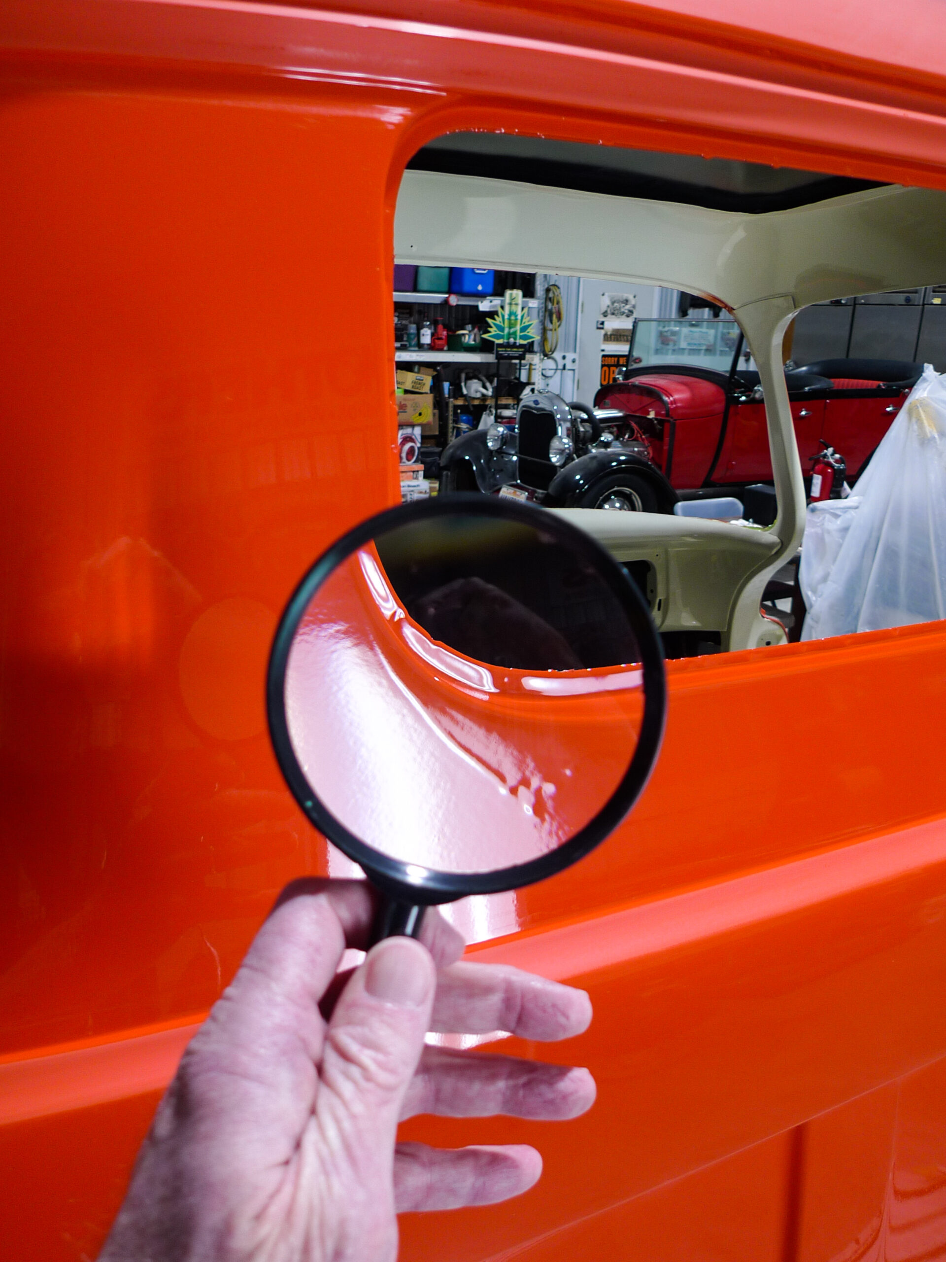 15 Identifying additional imperfections in the panel's finish