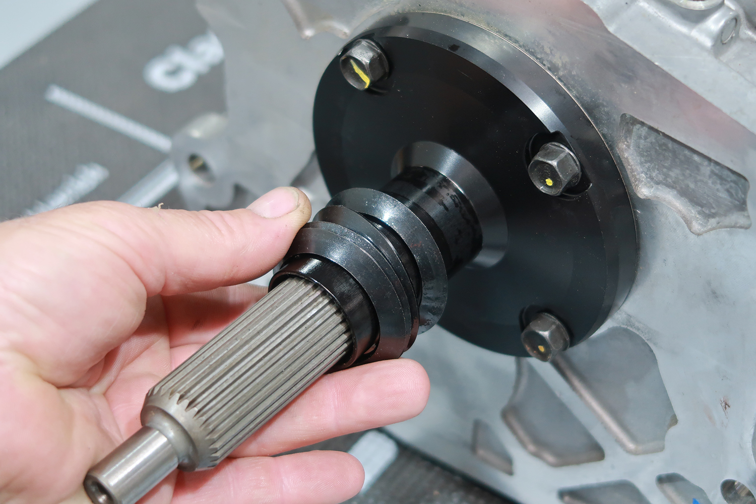17 Input shaft bearing retainer inspected before final assembly