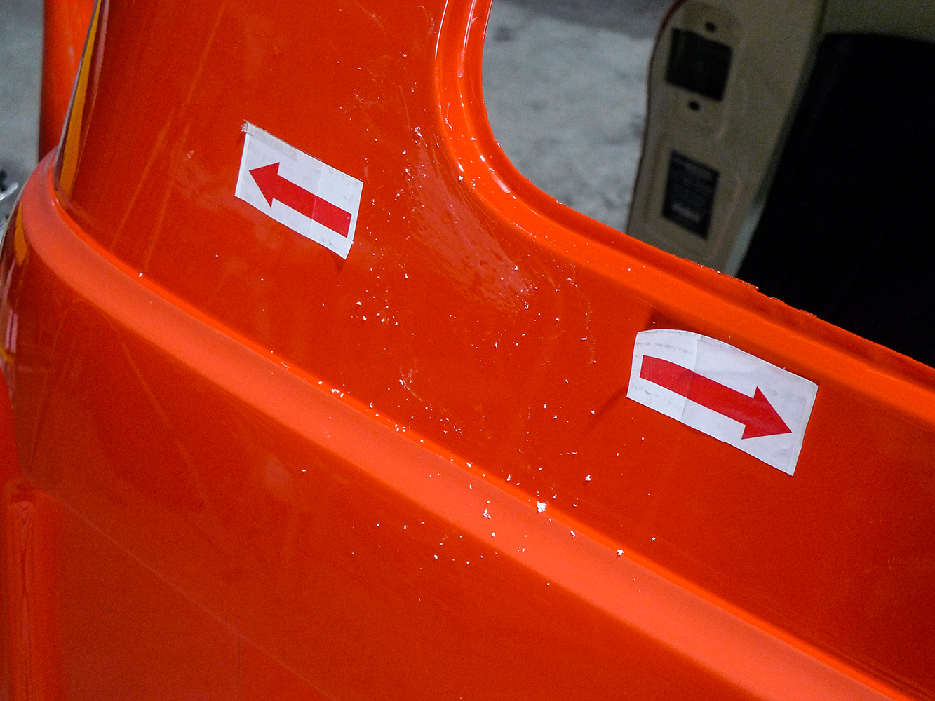 18 Checking for remaining imperfections after initial sanding