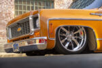 19 Close up front grille and chrome bumper 1973 Chevy C10