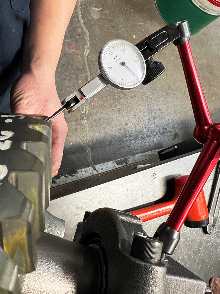 19 Measuring gear runout with a dial indicator for precise differential setup
