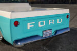 20 1960 Ford F 100 rear tailgate featuring classic Ford lettering and chrome bumper