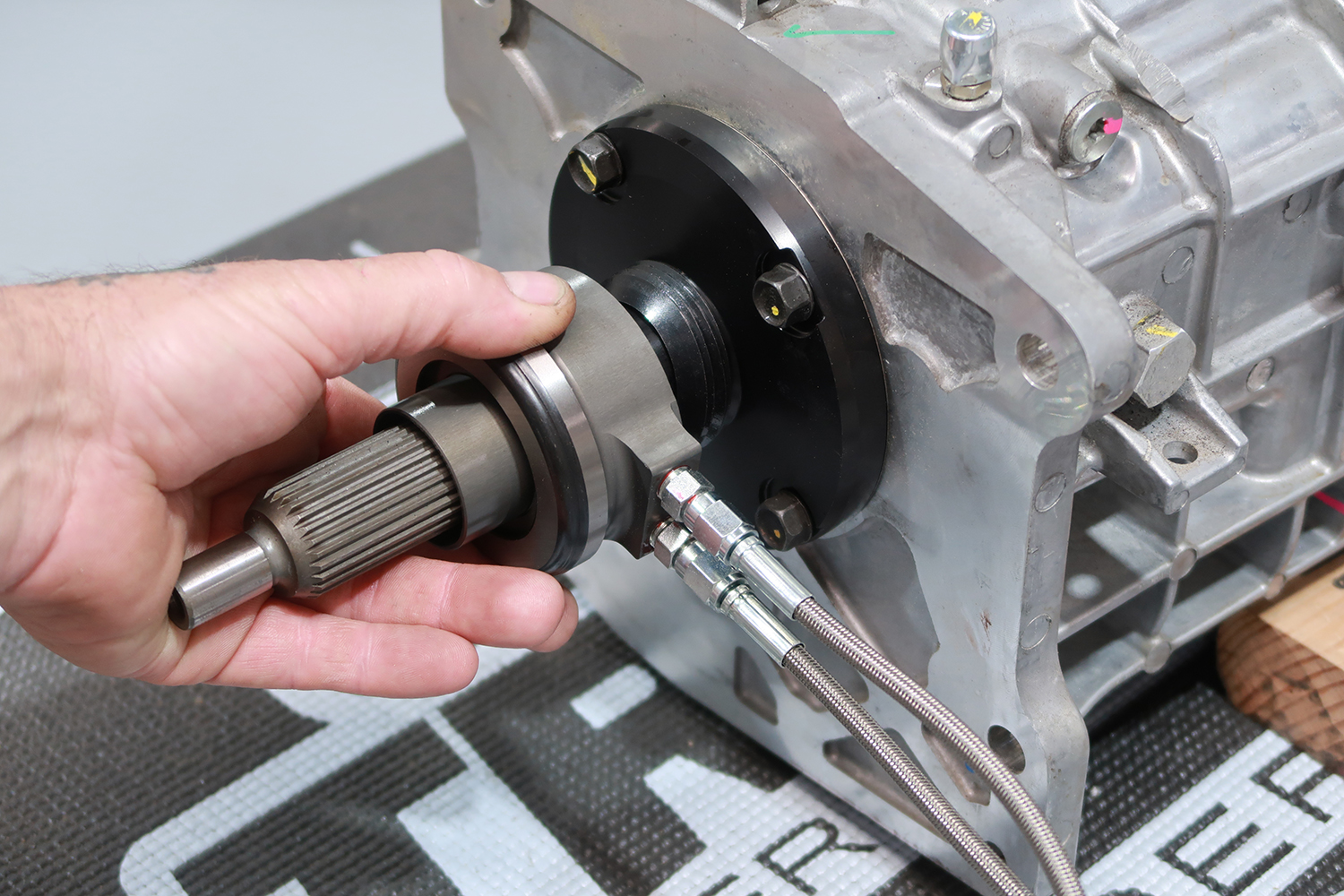 20 Final throwout bearing fitment verified before transmission installation