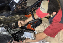 000 Mechanic installing a Wilwood master cylinder in a classic Chevrolet