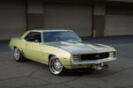 002 1969 Chevrolet Camaro SS front three quarter view with black grille and aggressive stance