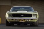 004 1969 Chevrolet Camaro SS head on front view showcasing blacked out grille and SS badging