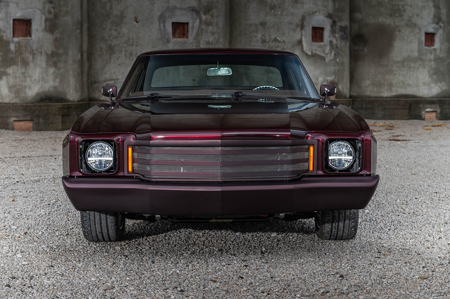 004 1972 Chevrolet Monte Carlo front end custom grille hidden headlights modernized