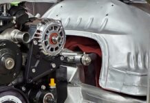 01 1969 Camaro engine bay billet accessory drive setup alternator mount