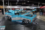 01 1976 Chevrolet C10 with turquoise and white two tone paint Billet Specialties wheels and a Whipple supercharged LS engine