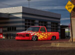 01 1996 OBS Chevy rocking retro flames and ultra deep dish staggered wheels