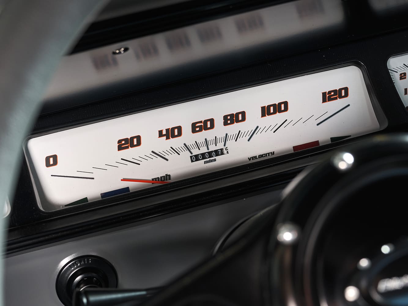 011 1966 Chevy Nova custom digital speedometer with a modern Velocity gauge cluster