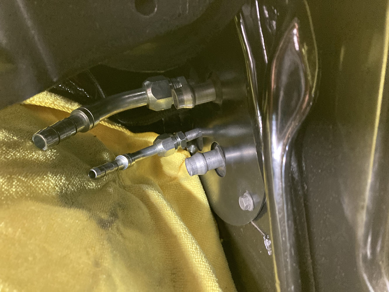 012 AC bulkhead fittings routed through the firewall