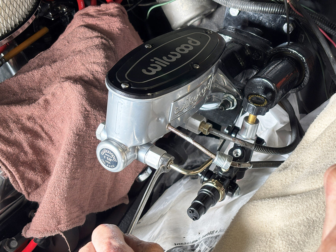 012 Completed Wilwood master cylinder and proportioning valve setup