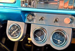 015 1939 Chevy Gasser dashboard with custom Classic Instruments gauge cluster and toggle switches