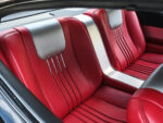 015 1971 Chevrolet Chevelle SS rear seats in red leather with silver trim and custom stitching