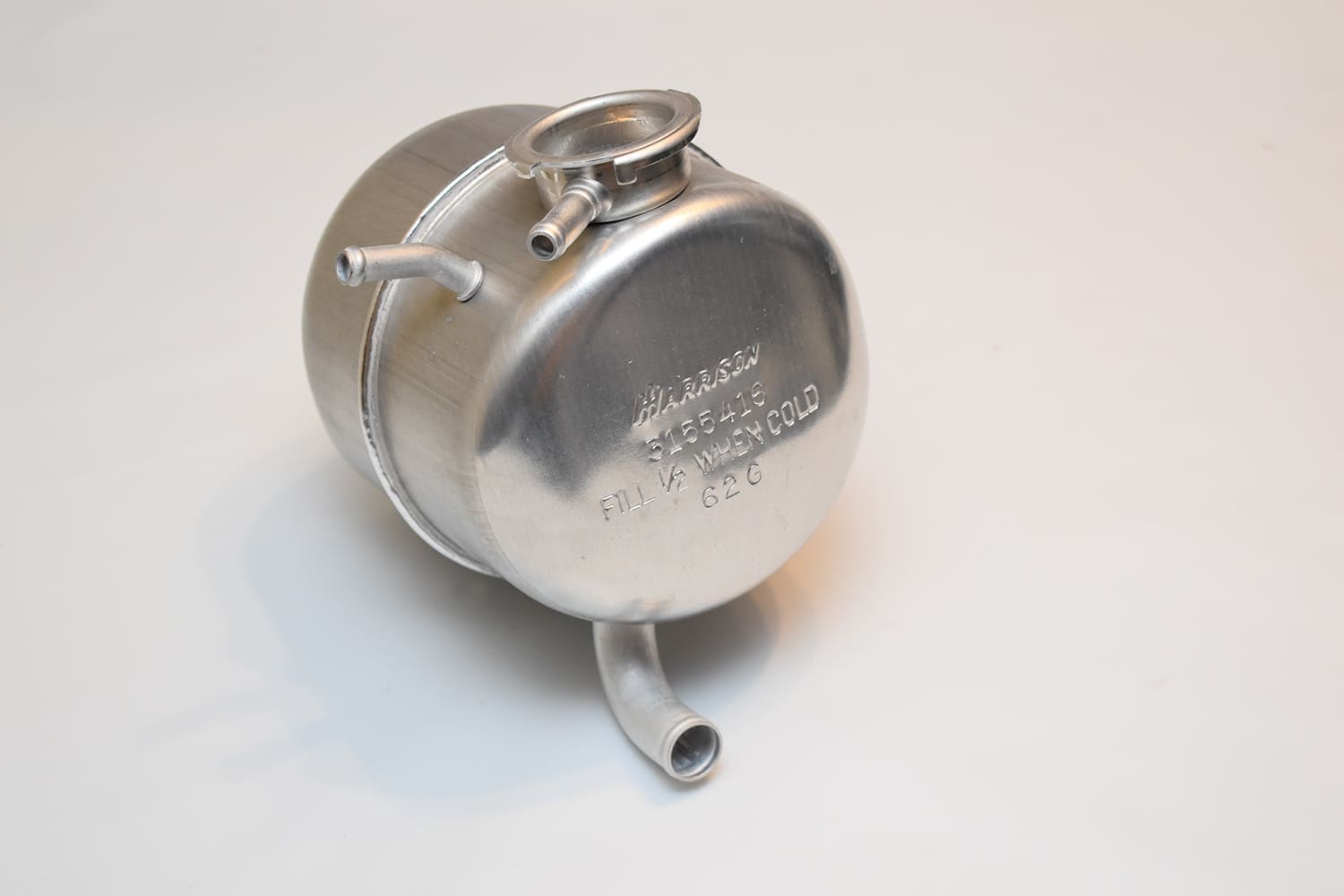 015 Restored vintage Harrison aluminum coolant overflow tank