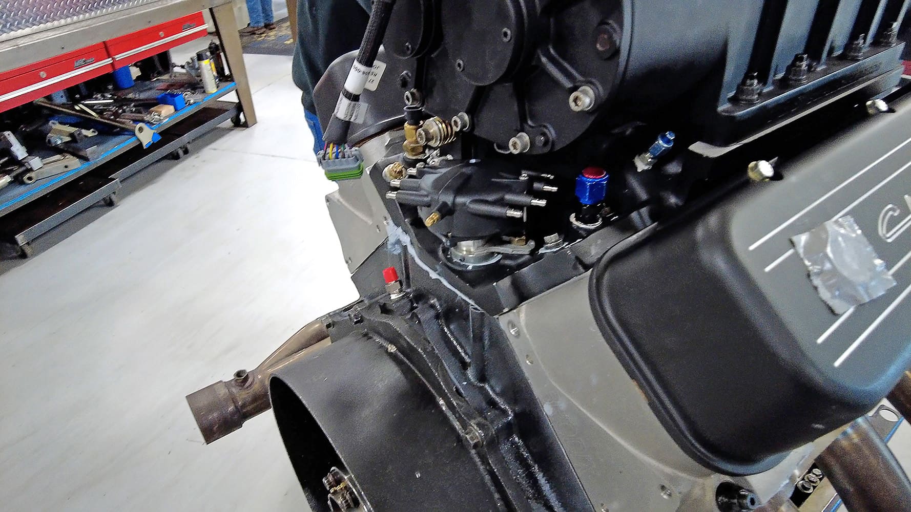 015 Supercharged big block Chevy MSD ignition system fuel lines high performance tuning setup