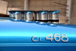 017 1939 Chevy Gasser velocity stacks protruding through the hood for aggressive performance