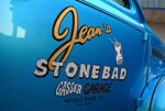 018 1939 Chevrolet Gasser door lettering featuring nostalgic race car graphics
