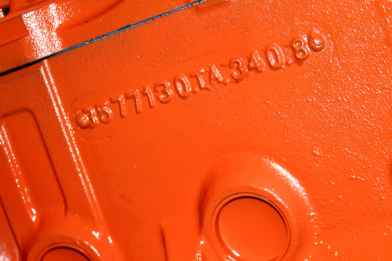 02 Close up of engine casting number 3577130 confirming it s a 1970 Mopar 340 block
