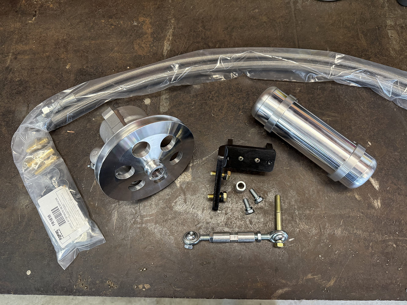 02 squarebody chevy custom power steering reservoir install