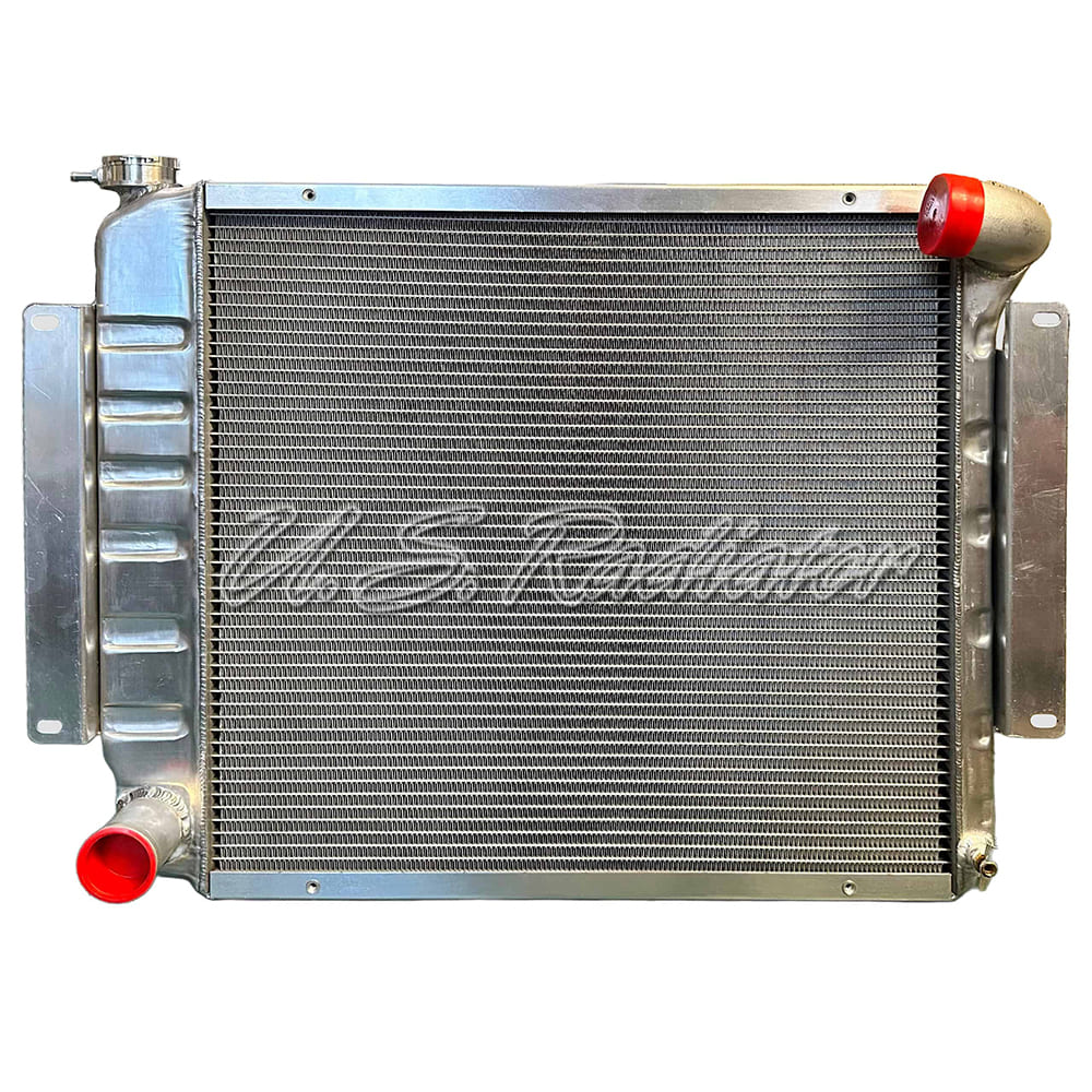 021 U S Radiator polished aluminum dual pass radiator for high performance cooling