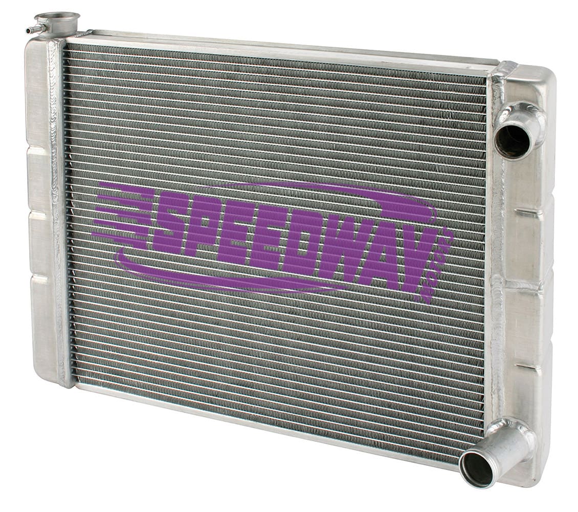 023 Speedway Motors aluminum crossflow radiator with TIG welded construction