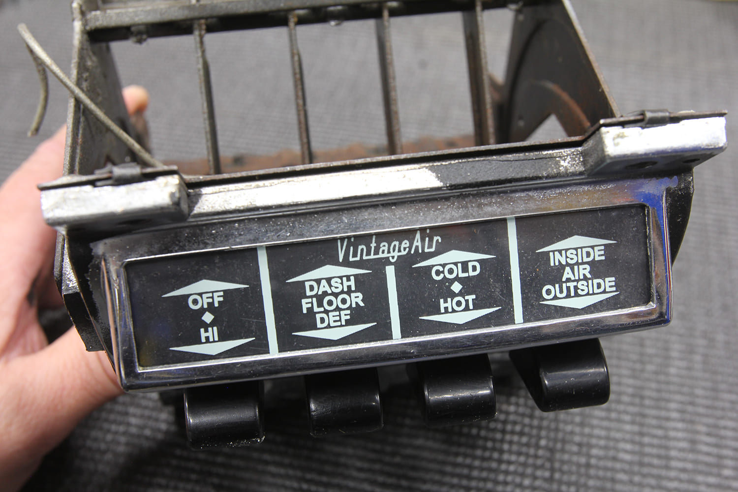 029 Vintage Air control panel installed with updated functionality
