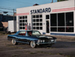 03 Custom 1963 Buick Riviera at vintage Standard gas station resto mod classic muscle car