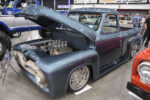 04 1961 ford f100 show truck gray custom paint twin screw supercharged motor shaved bay