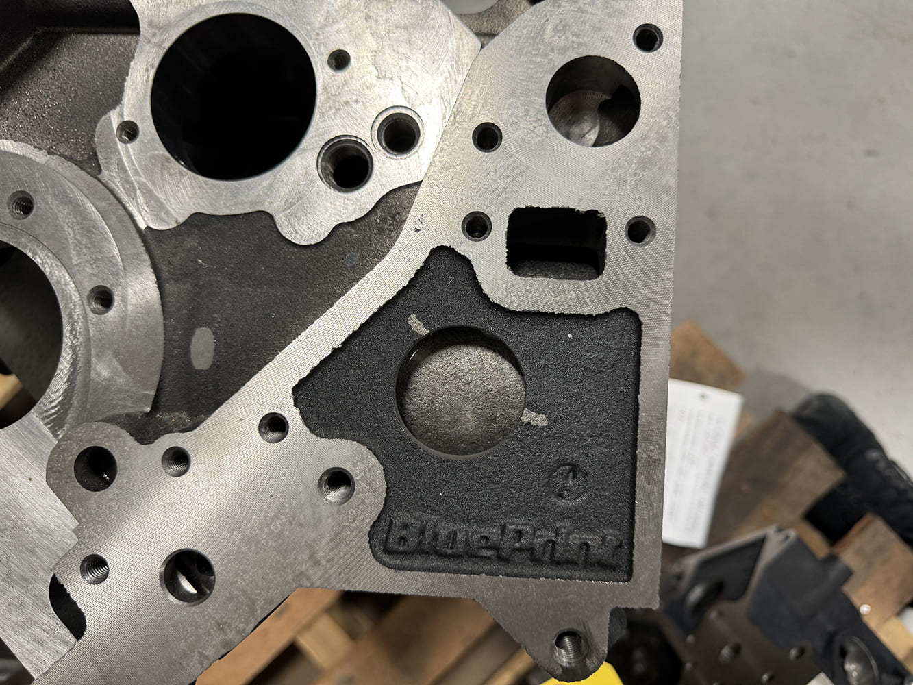 04 Close up of block casting revealing BluePrint’s signature casting marks and clean finish work