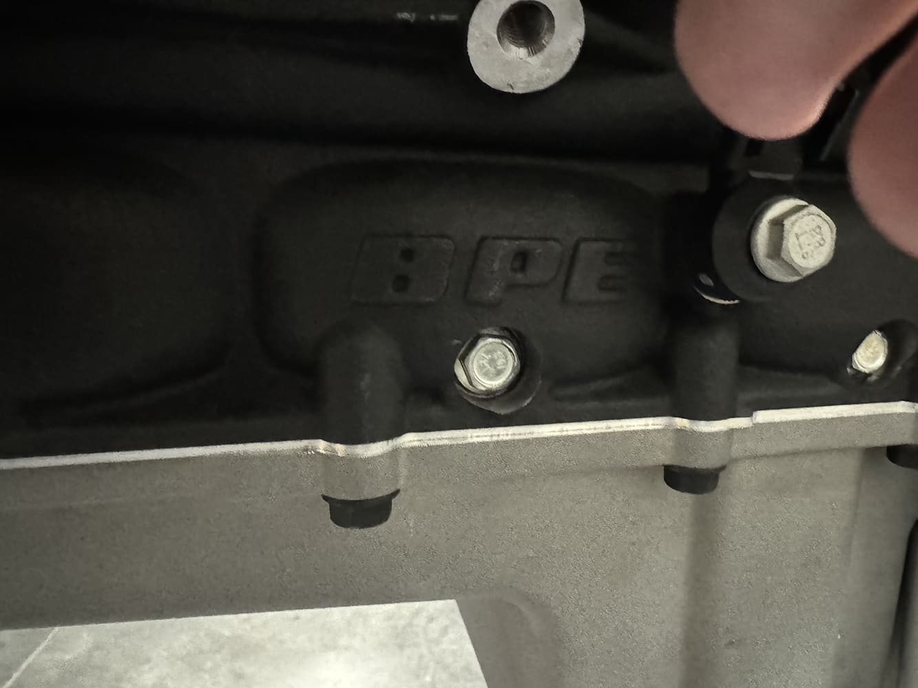05 Side casting with BPE mark indicating BluePrint Engines’ proprietary LS block design