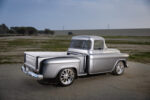 06 1957 Chevrolet custom truck showing rear fender curves and flush tailgate fitment