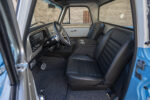 07 1965 C10 restomod interior black leather bucket seats and custom console