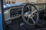 08 1965 Chevrolet C10 custom dash with billet steering wheel and classic gauges