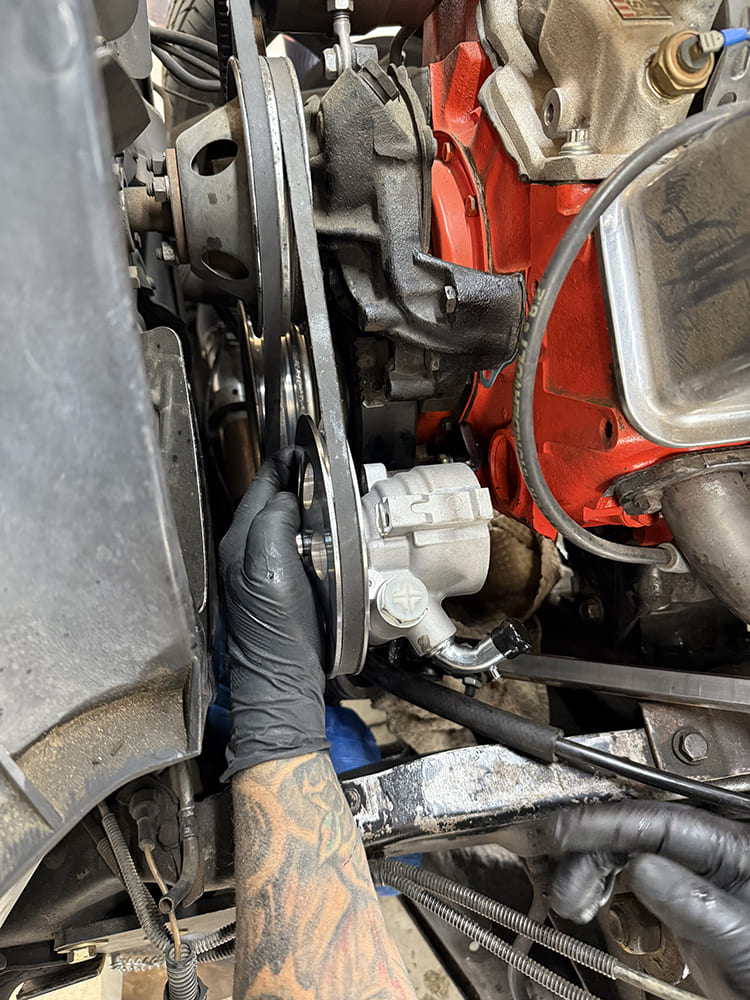 09 how to mount power steering pump low mount sbc