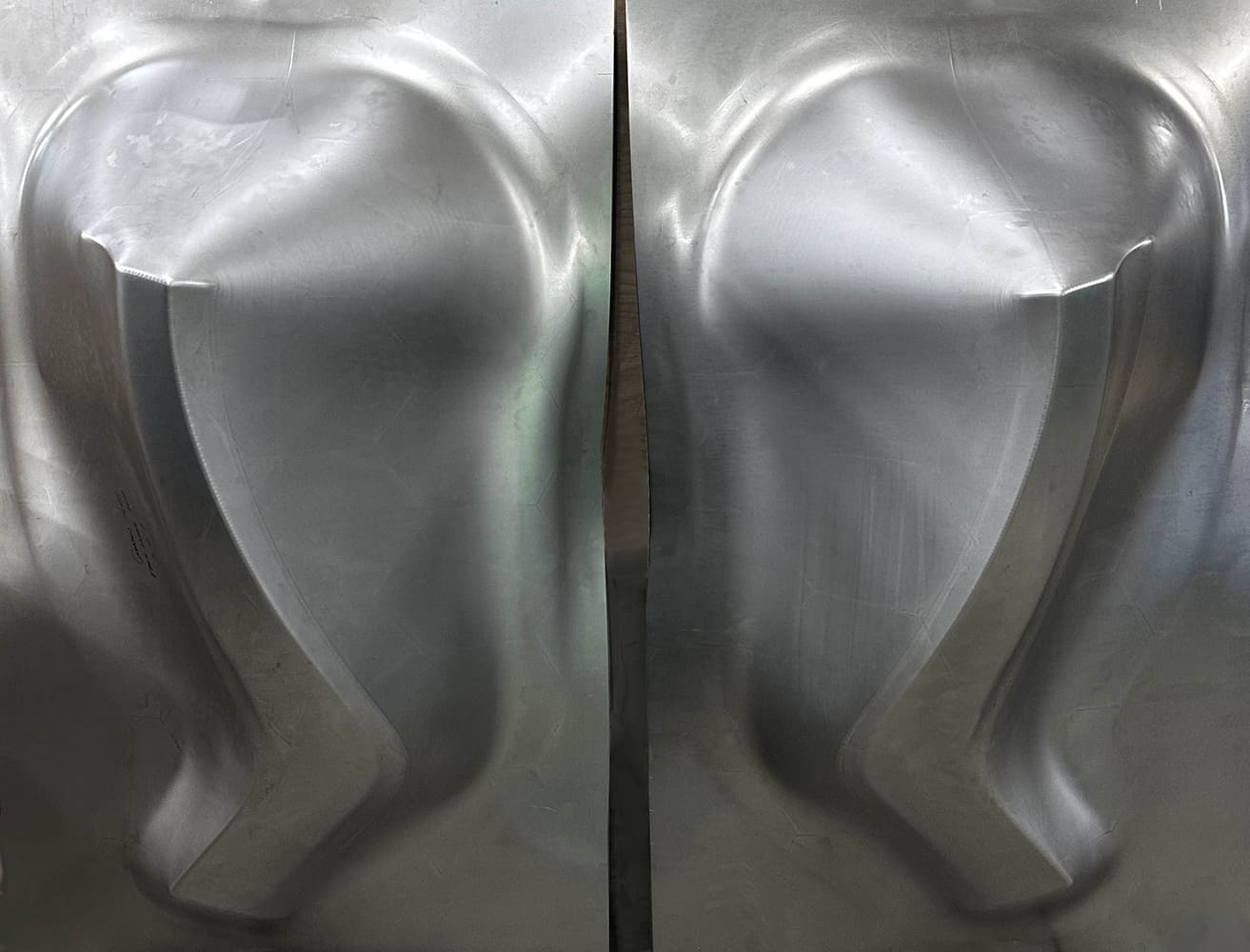 10 Final formed left and right Scout fenders display symmetry from digitally machined tooling