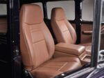 12 1950 Willys Jeep interior brown leather bucket seats center console