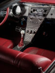 12 Riviera 1963 dashboard engine turned aluminum finish white shift knob vintage stereo head unit