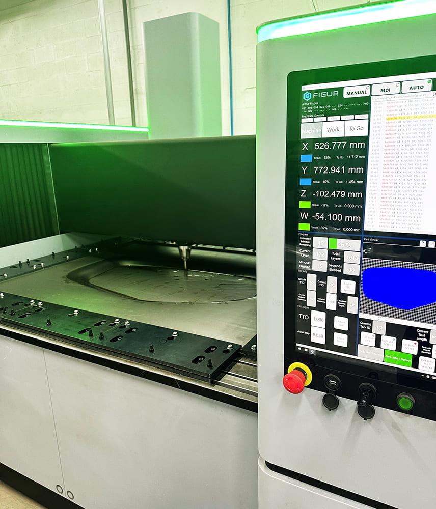 12 The Figur G15 shaping system positions X Y Z for digital die less forming in real time