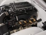 13 Magnuson supercharged LS motor with custom black intake and gold ceramic coated headers in 1959 Impala