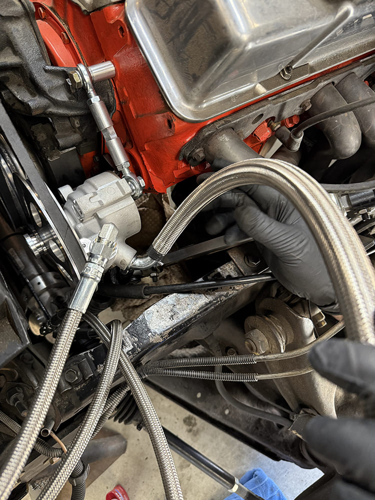 16 1973 87 c10 power steering hose mockup and planning